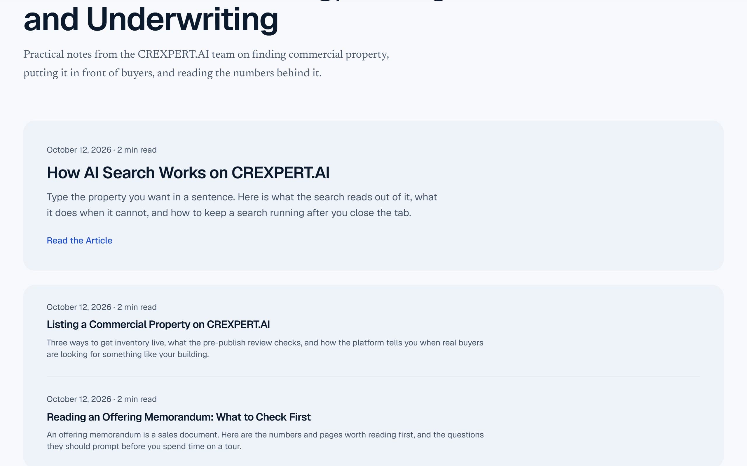 The Resources page, with the latest guide picked out