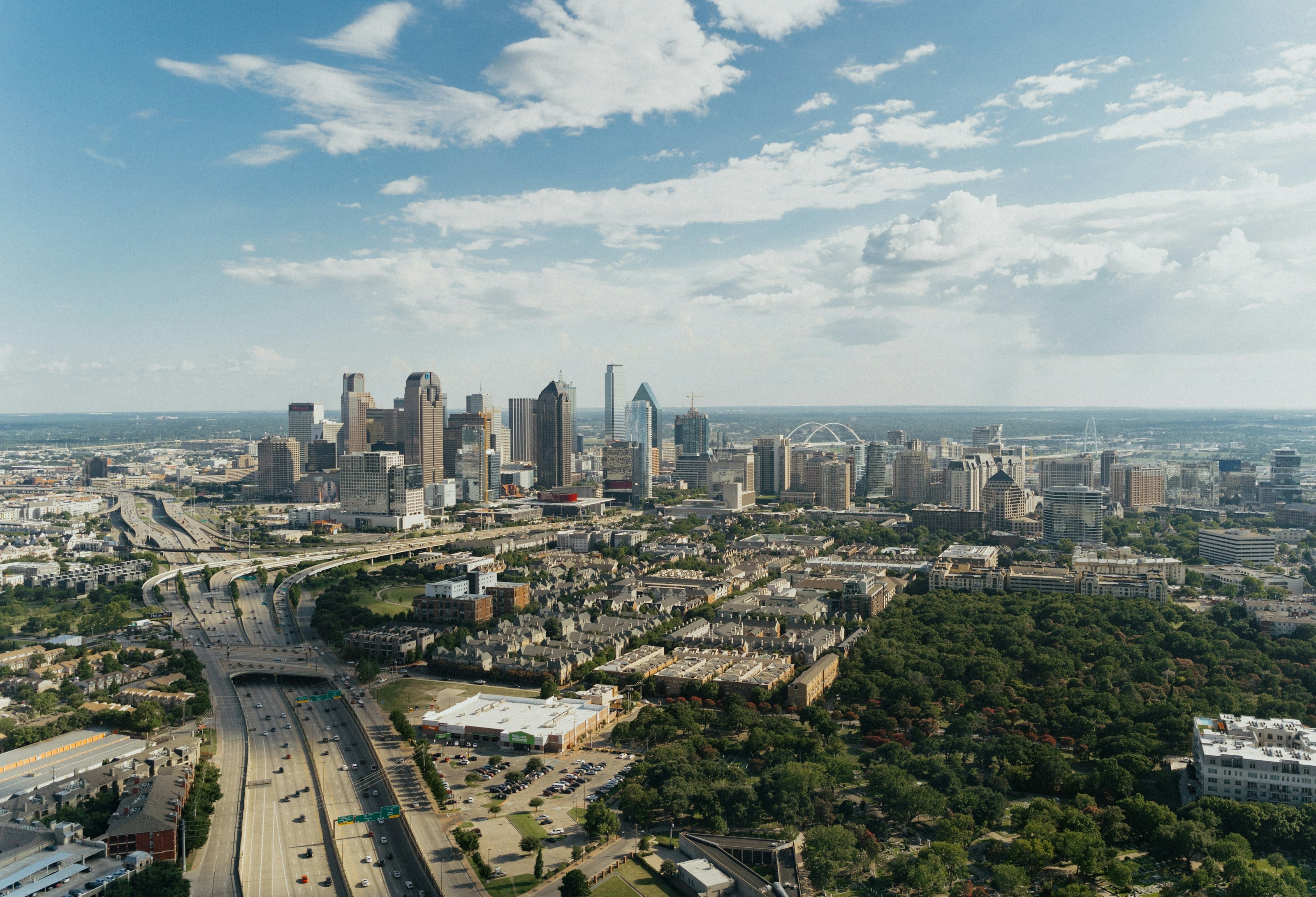 Aerial view of Dallas