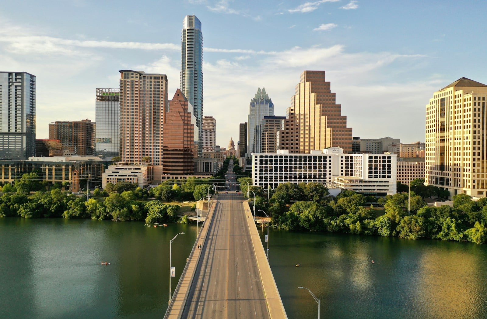 Austin skyline over Lady Bird Lake